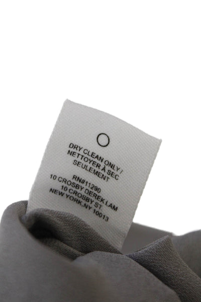Derek Lam 10 Crosby Womens Sleeveless Crew Neck Silk Mini Dress Gray Size 4