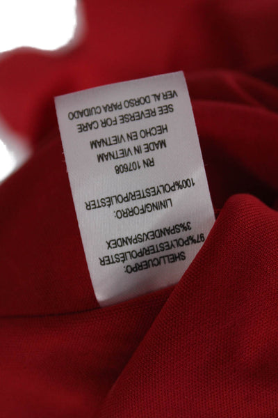 Nicole Miller Womens Back Zip Cold Shoulder Knee Length Sheath Dress Red Size 6