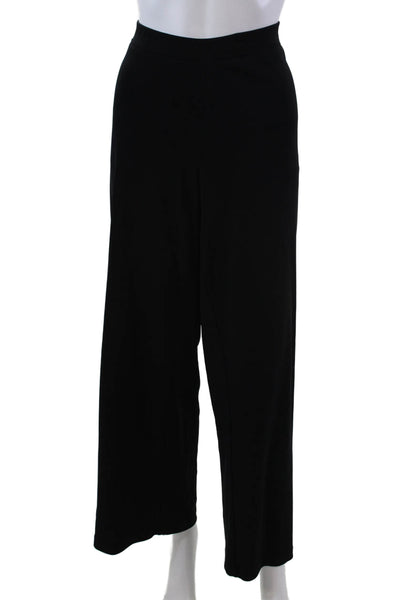Karen Kane Lifestyle Womens Elastic Waistband Flare Leg Black Pants Size 34