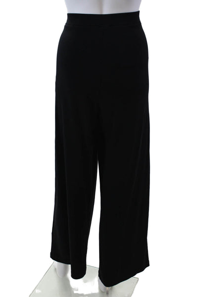 Karen Kane Lifestyle Womens Elastic Waistband Flare Leg Black Pants Size 34