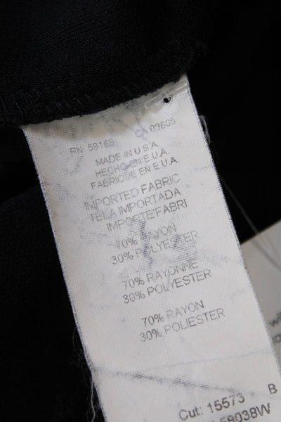 Karen Kane Lifestyle Womens Elastic Waistband Flare Leg Black Pants Size 34
