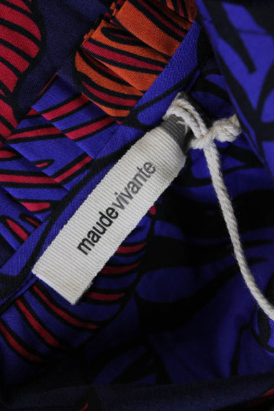 Maude Vivante Womens Long Sleeve Midnight Garden Ashley Top Purple Multi Size XL