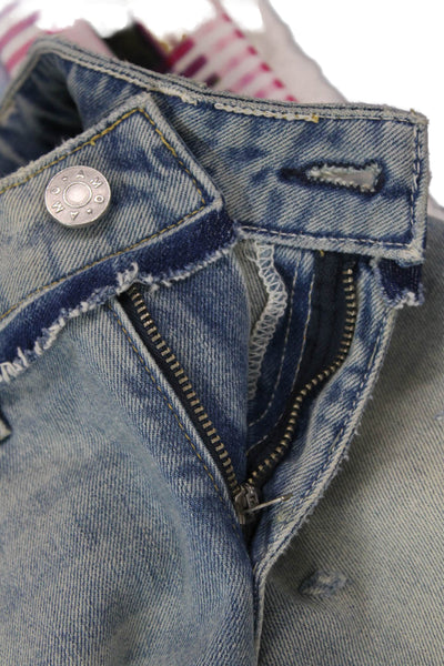 Amo Womens Cotton Denim Distressed 5 Pocket Mid-Rise Skinny Jeans Blue Size 25