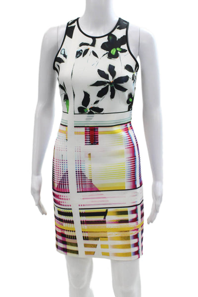 Clover Canyon Womens Floral Round Neck Sleeveless Mid-Calf Multicolor Size S