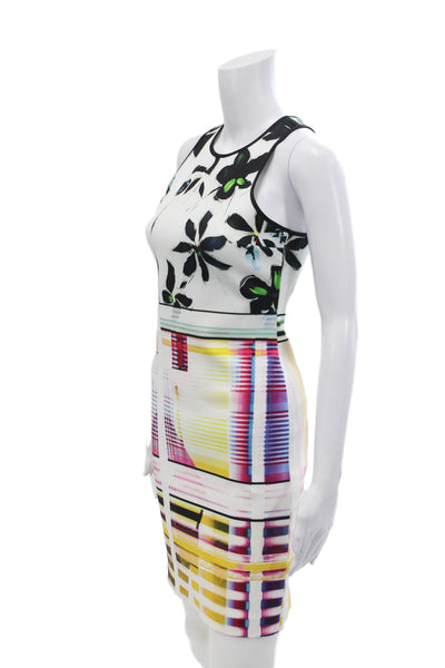 Clover Canyon Womens Floral Round Neck Sleeveless Mid-Calf Multicolor Size S
