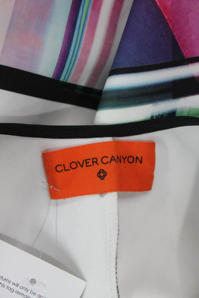 Clover Canyon Womens Floral Round Neck Sleeveless Mid-Calf Multicolor Size S
