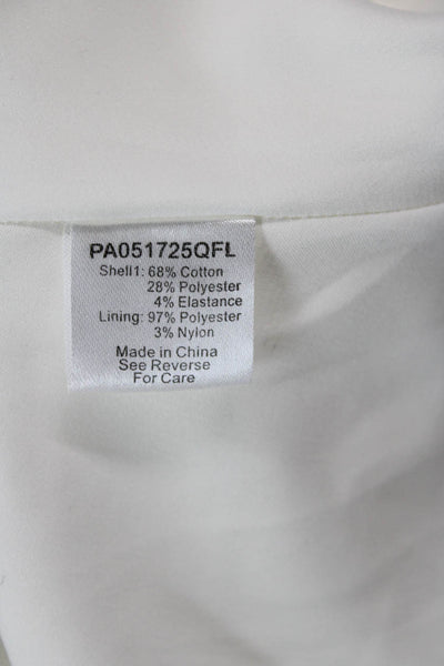 Parker Womesn Cotton Blend Textured Sleeveless Halter Dress White Size XS