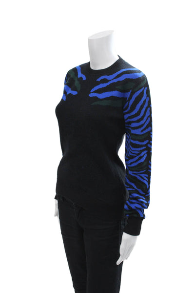 Torn by Ronny Kobo Womens Knit Abstract Pullover Sweater Top Black Size S