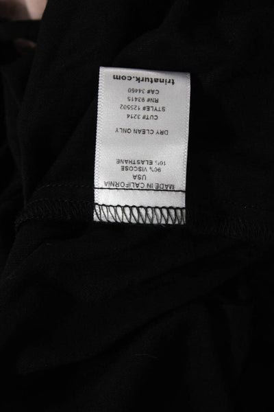 Trina Turk Womens Textured Sleeveless V-neck Lined Top Black Size S