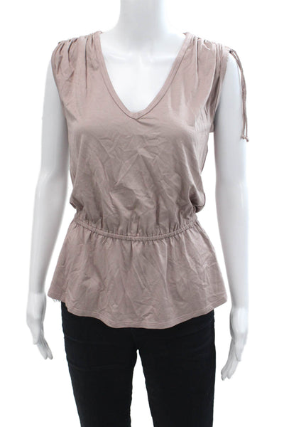 Trina Turk Womens Silk V-neck Sleeveless Lined Tank Top Pink Size S