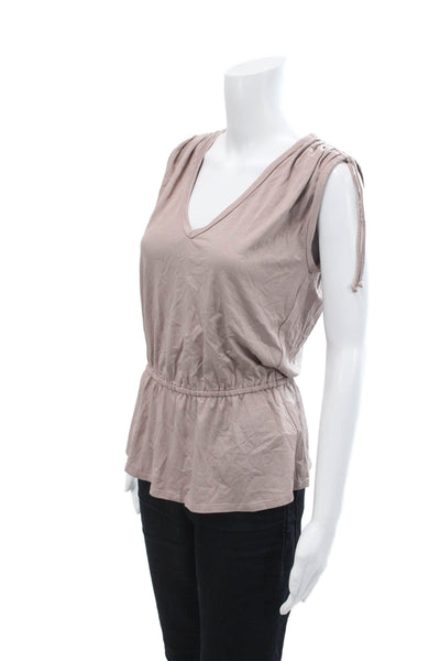 Trina Turk Womens Silk V-neck Sleeveless Lined Tank Top Pink Size S