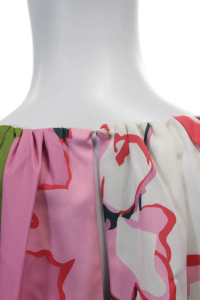 Crosby By Mollie Burch Womens Floral Print Blouse Multi Colored Sz Medium