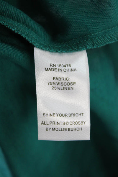 Crosby By Mollie Burch Womens Color Block Button-Down Shirt Blue Size M