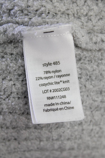 Barefoot Dreams® Womens Open Front Waterfall Collar Cardigan Gray Size S