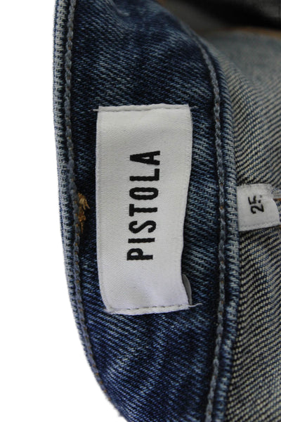 Pistola Womens High Waisted Distressed Bootcut Jeans Blue Size 25