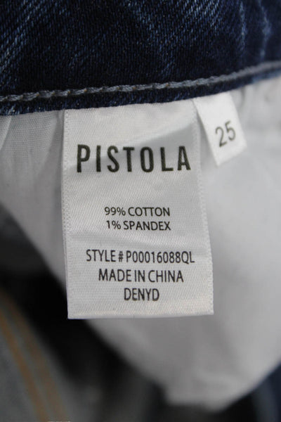 Pistola Womens High Waisted Distressed Bootcut Jeans Blue Size 25