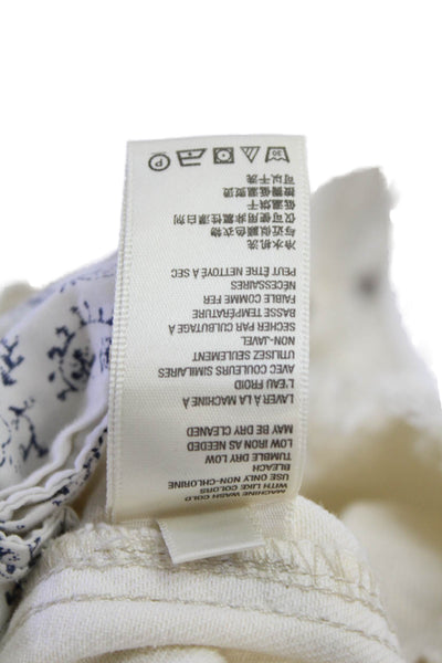 We The Free Womens Cotton Distressed 5 Pocket Denim Skirt White Size 24
