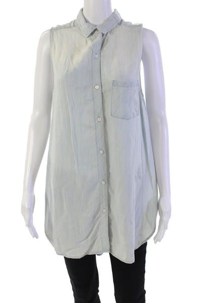 Rails Womens Chambray Button Down Jaime Shirt Light Vintage Blue Size Large