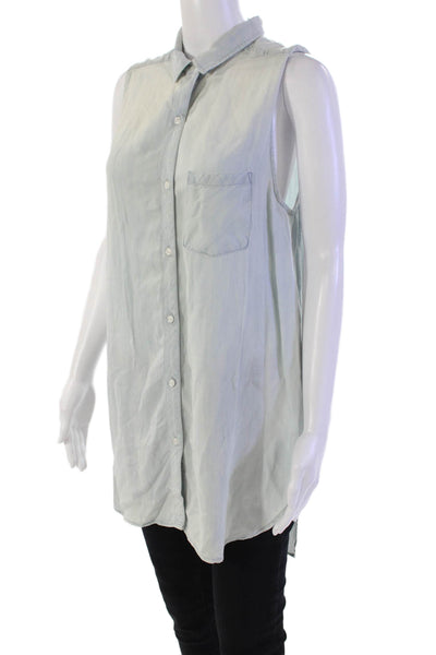 Rails Womens Chambray Button Down Jaime Shirt Light Vintage Blue Size Large