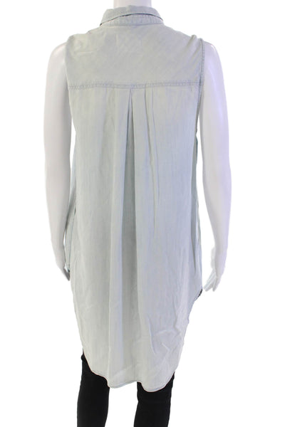 Rails Womens Chambray Button Down Jaime Shirt Light Vintage Blue Size Large