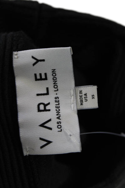 Varley Womens Long Sleeves Turtleneck Sweater Black Cotton Size Extra Small