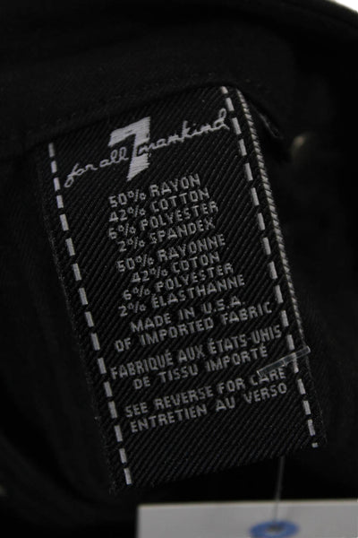7 For All Mankind Womens Button Zip Straight Leg Pants Size EUR 29