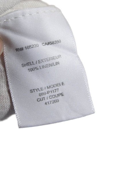 Joie Womens Cotton Zip Drawstring Straight Leg Casual Pants White Size 06