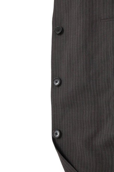 Oscar de la Renta Mens Perfect Press Wool Striped Two-Piece Set Gray Size 42