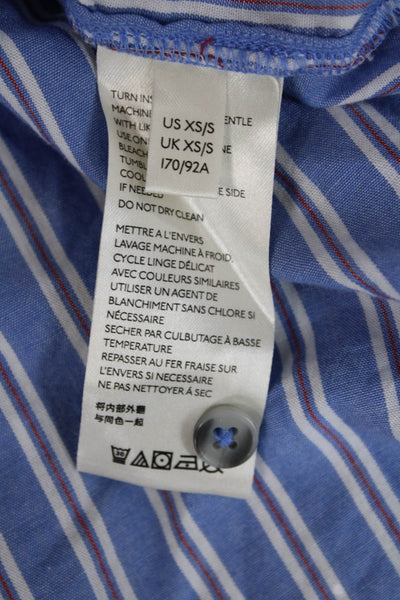 Pilcro and the Letterpress Anthropologie Womens Button-Down Shirt Blue Size XS/S