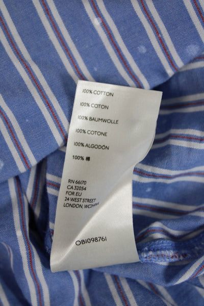 Pilcro and the Letterpress Anthropologie Womens Button-Down Shirt Blue Size XS/S