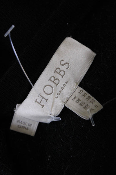 Hobbs London Womens Long Sleeve Sequin Trim Sweater Dress Black Size 6