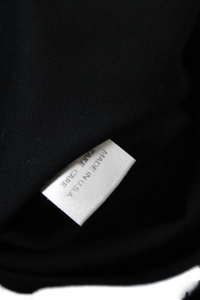 Harvey Faircloth Womens Stretch Long Sleeve Zippered Tunic Top Black Size 6