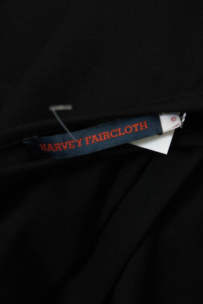 Harvey Faircloth Womens Stretch Long Sleeve Zippered Tunic Top Black Size 6