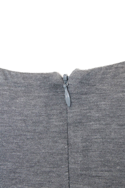 Torn by Ronny Kobo Womens Cotton Long Sleeve Round Neck Ruched Dress Gray Size S