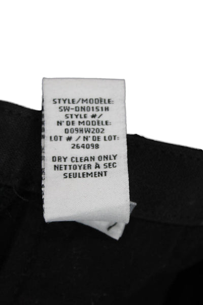 Helmut Lang Womens Textured Lined Skinny Leg Casual Pants Black Size EUR 24