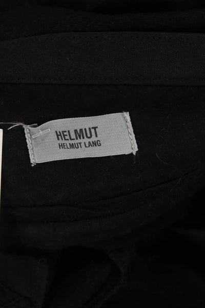 Helmut Lang Womens Textured Lined Skinny Leg Casual Pants Black Size EUR 24