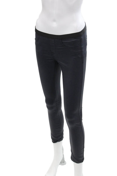 Helmut Womens Textured Lined Ankle Skinny Leg Casual Pants Black Size EUR 24