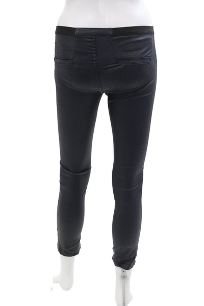 Helmut Womens Textured Lined Ankle Skinny Leg Casual Pants Black Size EUR 24