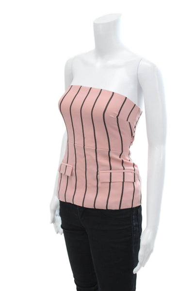 Lovers + Friends Womens Textured Sleeveless Striped Top Pink Size XS