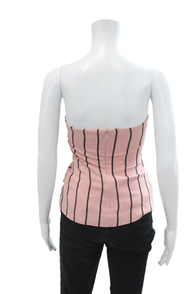 Lovers + Friends Womens Textured Sleeveless Striped Top Pink Size XS