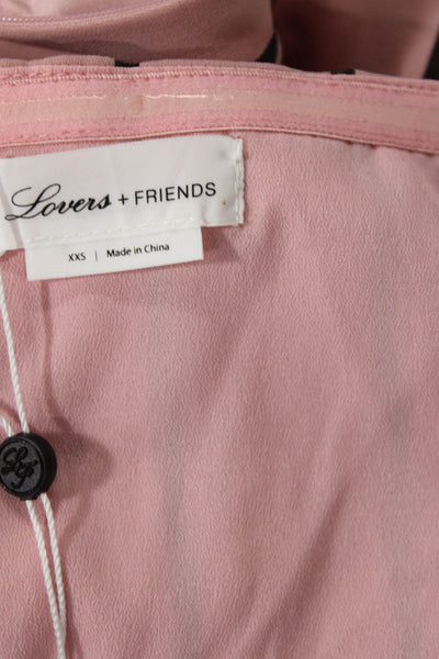 Lovers + Friends Womens Textured Sleeveless Striped Top Pink Size XS