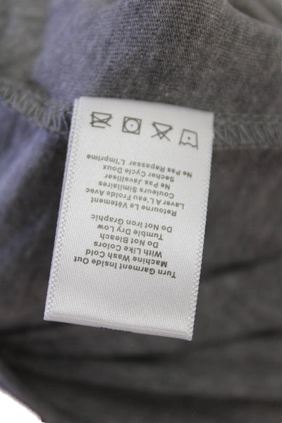 Spiritual Gangster Womens Cotton Round Neck Short Sleeve Casual Top Gray Size XL
