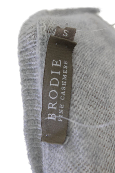 Brodie Womens Scoop Neck Striped Cashmere Sweater White Multi Size Small