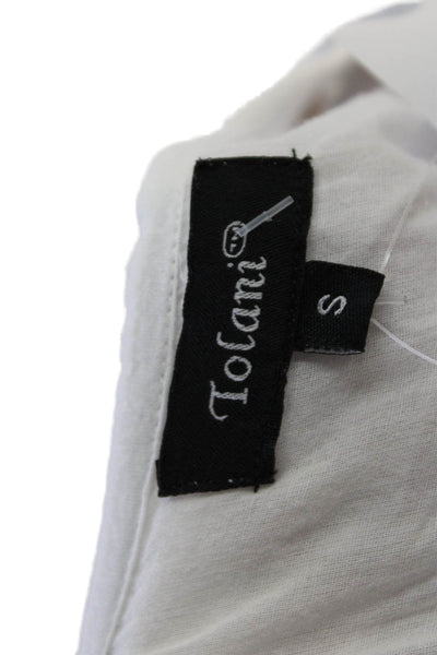Tolani Womens Sleeveless Keyhole Embroidered Mini Dress White Multi Size Small