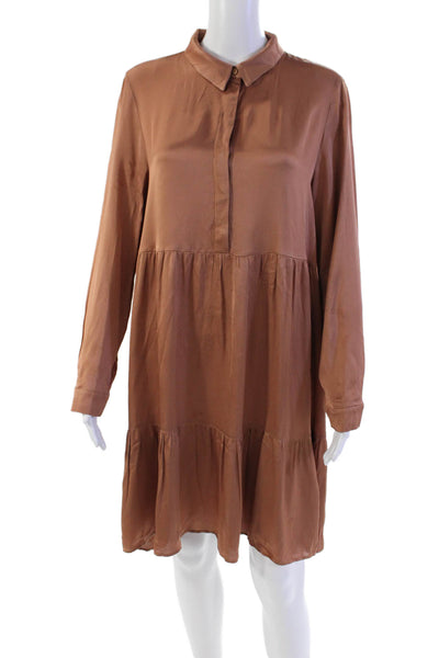 Velvet by Graham & Spencer Womens Long Sleeve Embroidered Tunic White Size L