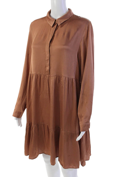 Velvet by Graham & Spencer Womens Long Sleeve Embroidered Tunic White Size L