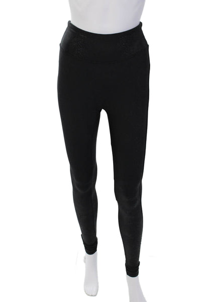 SPANX® Womens High Rise Snakeskin Print Ankle Leggings Black Size XS
