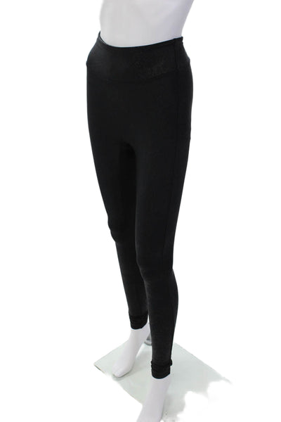 SPANX® Womens High Rise Snakeskin Print Ankle Leggings Black Size XS