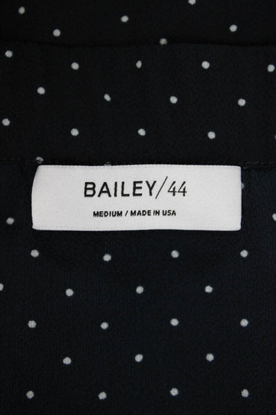 Bailey 44 Womens 2 Piece Off Shoulder Polka Dot Blouse Skirt Set Blue Size M