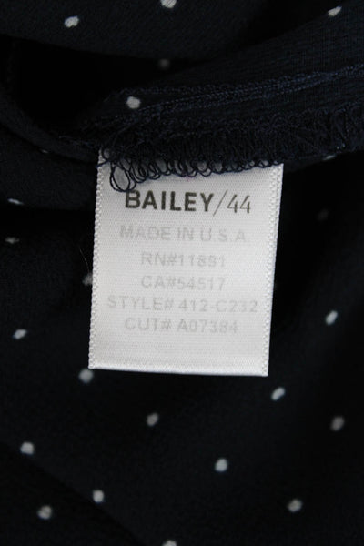 Bailey 44 Womens 2 Piece Off Shoulder Polka Dot Blouse Skirt Set Blue Size M